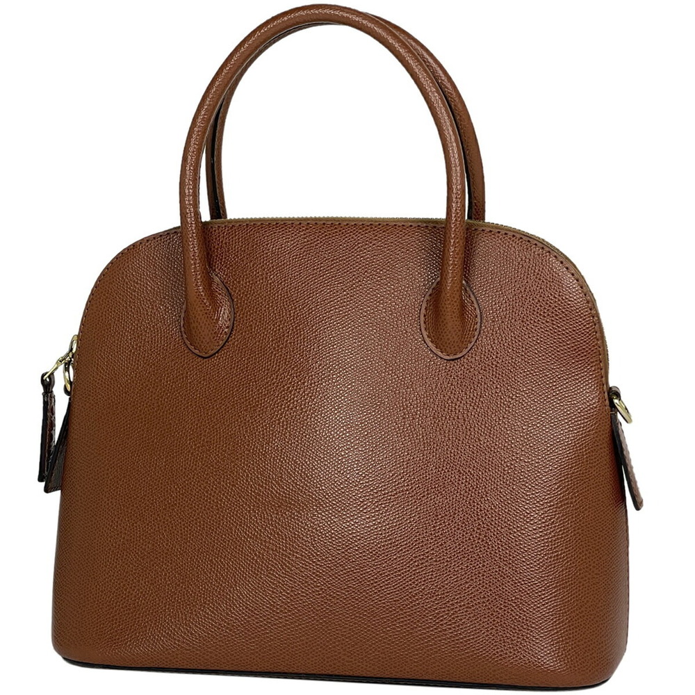 Celine logo handbag shoulder bag leather brown